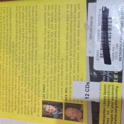 two Jack Reacher audiobooks by Lee Child: Make Me and The Hard Way.