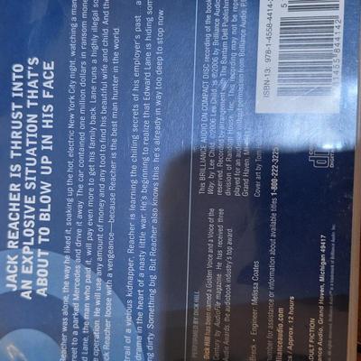 two Jack Reacher audiobooks by Lee Child: Make Me and The Hard Way.