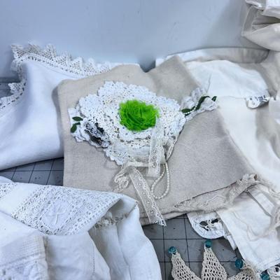 Mixed Large Lot of Victorian and White Battenberg Items