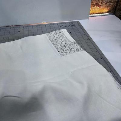 4 Crochet Edged White Table Cloths