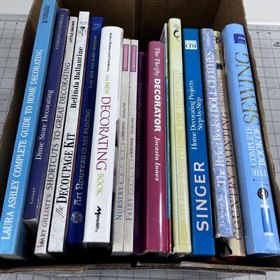 Case of Crafting Sewing Older Books. 