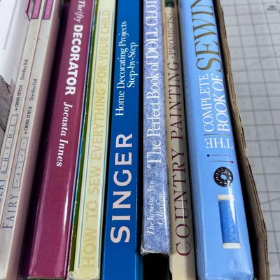 Case of Crafting Sewing Older Books. 