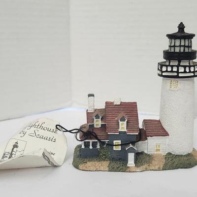 Lighthouse by Scaasis Cape Cod MA SC 117 Handcrafted Lighthouse Figurine with Original Tag