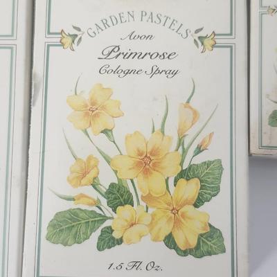 Vintage Avon Garden Pastels Primrose Cologne Lot 8pc NEW FULL Spray and Splash