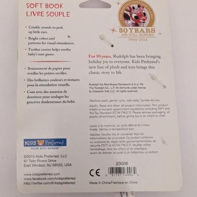 Rudolph the Red-Nosed Reindeer Baby Soft Book with Teether 50th Anniversary Kids Preferred 2014