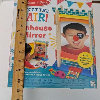 Melissa & Doug Fun At The Fair Funhouse Mirror Game 2022 With Reusable Stickers