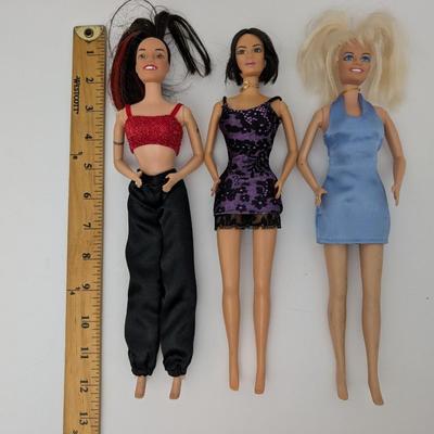Lot of 3 Spice Girls Dolls 1990s Galoob Posh Ginger Baby Spice Fashion Outfits