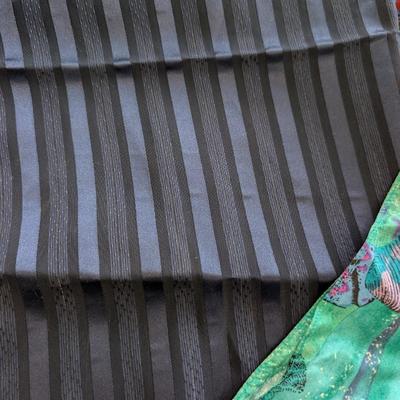 Lot of Four Blue Themed Scarves Mix of Silk and Polyester Colorful Vintage Prints