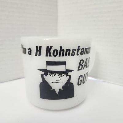 Vintage Made in USA White Coffee Mug I Had a Bad Idea Black Text Graphic Humor Cup