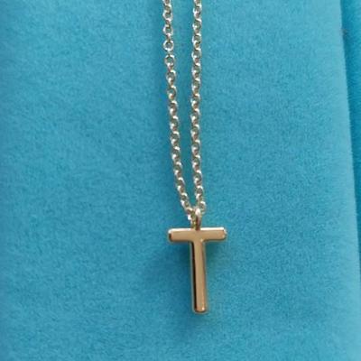 Gold Plated Letter T Necklace
