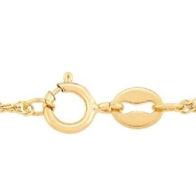 Everlasting Gold 10k Solid Singapore Chain Necklace