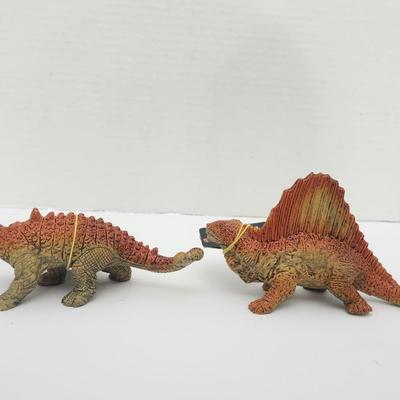 Boley Dinosaurs 1992 Two Figure Lot Ankylosaurus and Sail Back Dinosaur With Original Tags