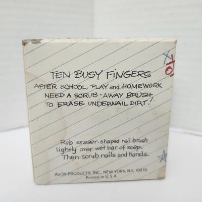 Avon Scrub Away Nail Brush and Soap 3 Oz Vintage Avon Personal Care with Original Box