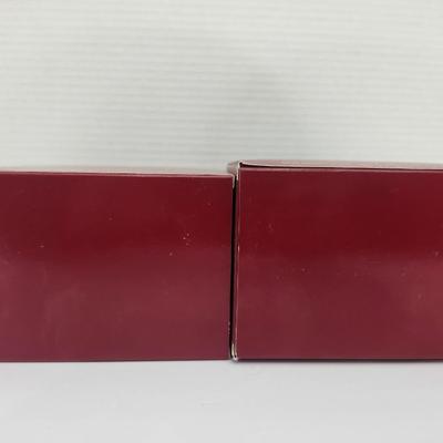 Avon Country Christmas Recipe Box Lot of 2 Vintage Holiday Kitchen Storage with Dividers