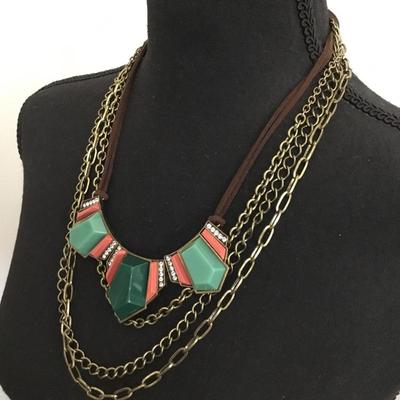 Bronze, toned statement, necklace