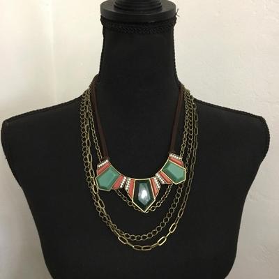 Bronze, toned statement, necklace