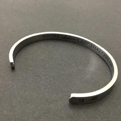 Stainless steel you’re awesome bracelet