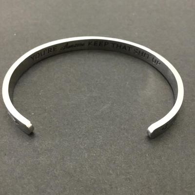 Stainless steel you’re awesome bracelet