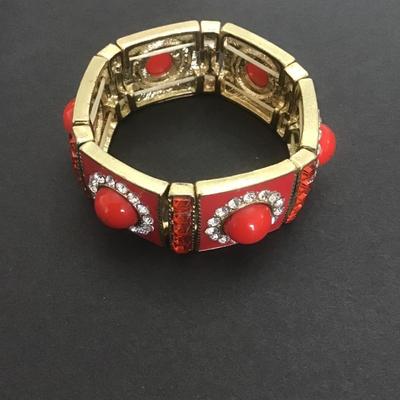 Sale Photo Thumbnail #128: Beautiful Multi Colored Rhinestone stretchy bracelet 
Please see attached photos