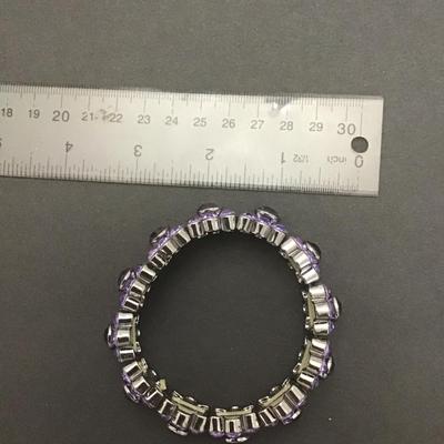 Sale Photo Thumbnail #131: Beautiful Purple Rhinestone stretchy bracelet 
Please see attached photos
