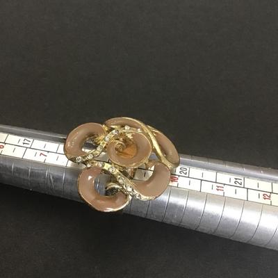 Sale Photo Thumbnail #189: Beautiful Enamel with clear rhinestones ring
Please see attached photos