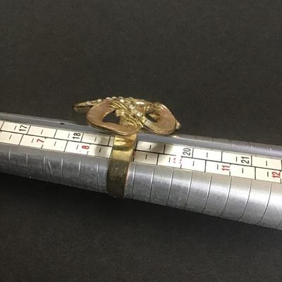 Sale Photo Thumbnail #190: Beautiful Enamel with clear rhinestones ring
Please see attached photos