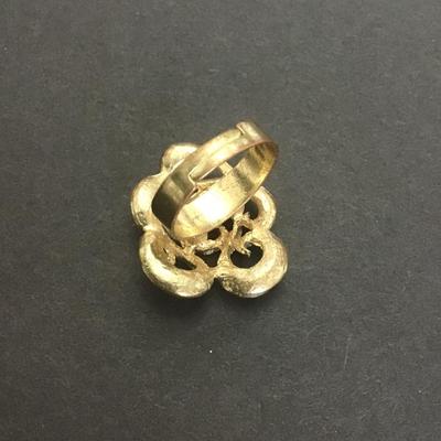 Sale Photo Thumbnail #191: Beautiful Enamel with clear rhinestones ring
Please see attached photos