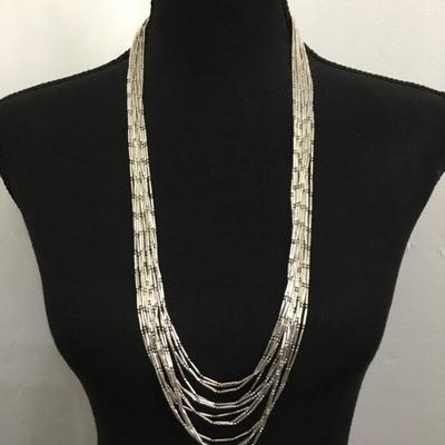 Beautiful, silver toned statement, necklace