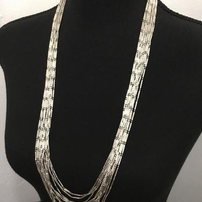 Beautiful, silver toned statement, necklace