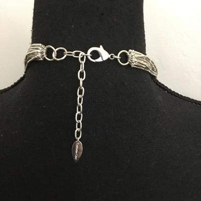 Beautiful, silver toned statement, necklace