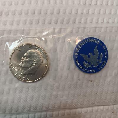 1972 UNC EISENHOWER SILVER DOLLAR