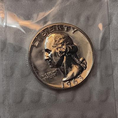 TWO UNC 1963 SILVER QUARTERS