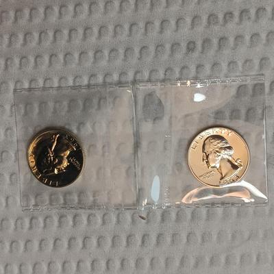 TWO UNC 1963 SILVER QUARTERS