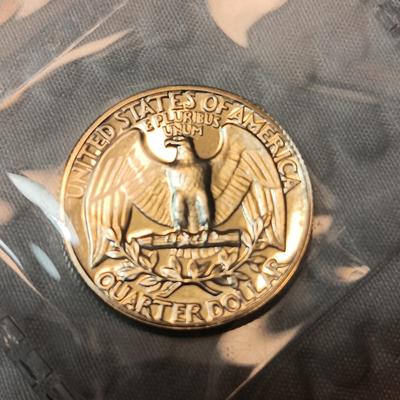 TWO 1963 UNC SILVER QUARTERS