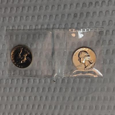 TWO 1963 UNC SILVER QUARTERS