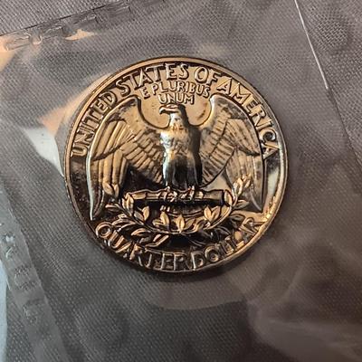 TWO 1963 UNC SILVER QUARTERS