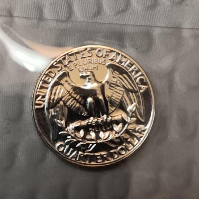 TWO 1963 UNC SILVER QUARTERS