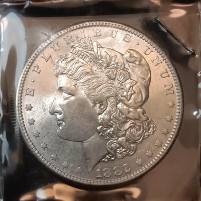 1882-S MORGAN SILVER DOLLAR