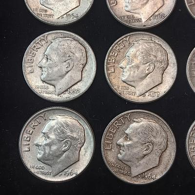 ROOSEVELT SILVER DIMES MIXED DATES