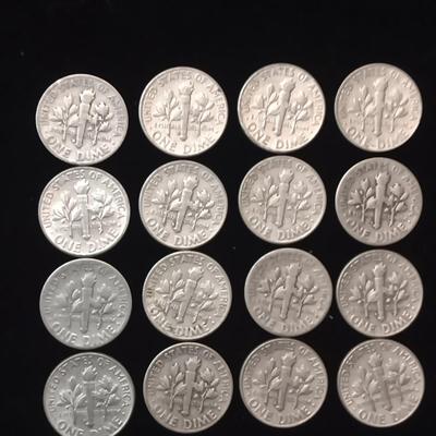 ROOSEVELT SILVER DIMES MIXED DATES