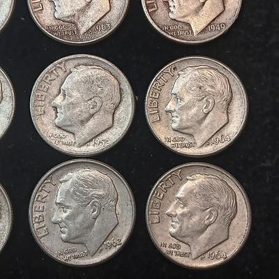 ROOSEVELT SILVER DIMES MIXED DATES
