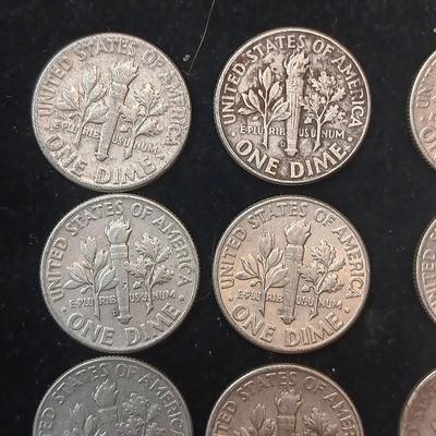 16 ROOSEVELT SILVER DIMES MIXED DATES