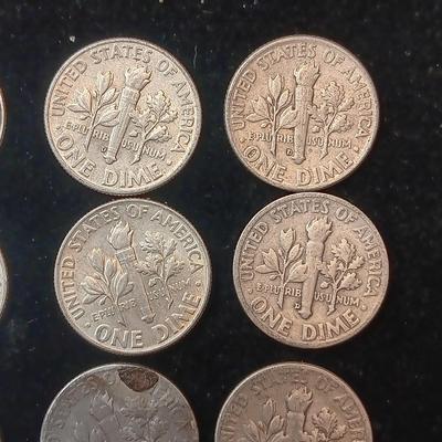 16 ROOSEVELT SILVER DIMES MIXED DATES