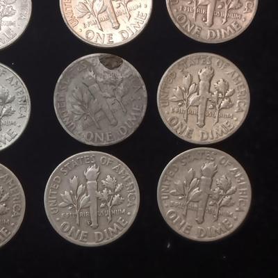 16 ROOSEVELT SILVER DIMES MIXED DATES