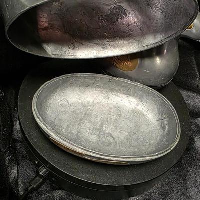 Vintage Pewter & Brass Duck Trinket Boxes — Mid-Century Hong Kong Collectible Pair