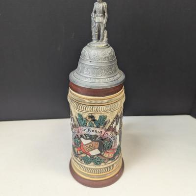 Vintage Thewalt Regimental German Beer Stein #1