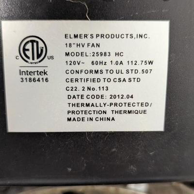 18" HV Fan Model 25983