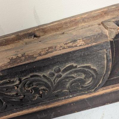 Antique Wooden Mantle Approx 45" Long & 11" Wide