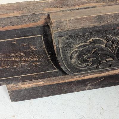 Antique Wooden Mantle Approx 45" Long & 11" Wide