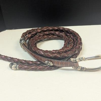 Hat Bolo Tie & Braided/Western Style Belt